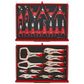 TENG 1133PCE PRO35 53" 19 DRAWER MONSTER STACK FOAM ROLL CABINET TOOL KIT, METRIC RED