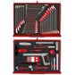 TENG 1133PCE PRO35 53" 19 DRAWER MONSTER STACK FOAM ROLL CABINET TOOL KIT, METRIC RED