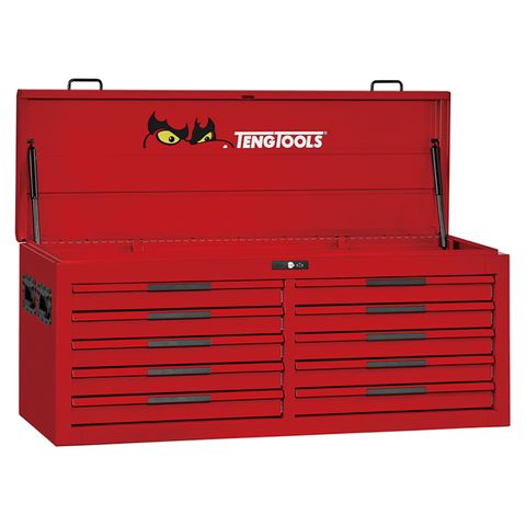 TENG 53" PRO TOP BOX, 10 DRAWERS, RED