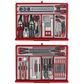 TENG 1295PCE PRO35 53" 19 DRAWER MONSTER STACK CABINET TOOL KIT, METRIC & IMPERIAL, PS TRAYS, RED
