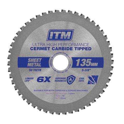 CERMET TIPPED SHEET METAL BLADES