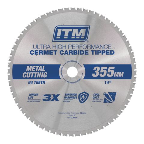 ITM 350MM CERMET CARBIDE METAL CUTTING BLADE, 64T