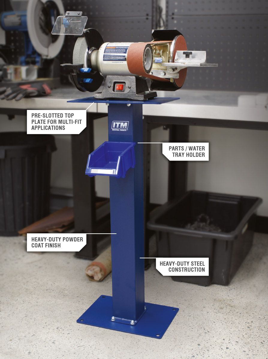 ITM HEAVY DUTY BENCH GRINDER STAND SUITS 200MM 250MM GRINDERS TM403 016 ITM Industrial Products