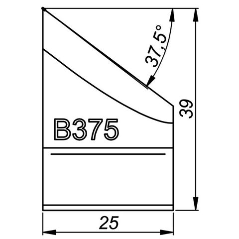 ITM EXTERNAL TOOL BIT, B375, 37.5 DEG X 39MM HIGH, TO SUIT PRO5PB BEVELLER
