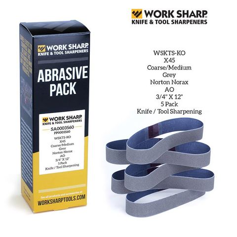 WORKSHARP REPLACEMENT BELT PACK, 5PCE X45 CERAMIC, SHARPENING, T/S WSKTS-KO