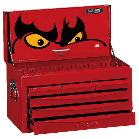 TENG 26" STD TOP BOX, 6 DRAWERS, RED