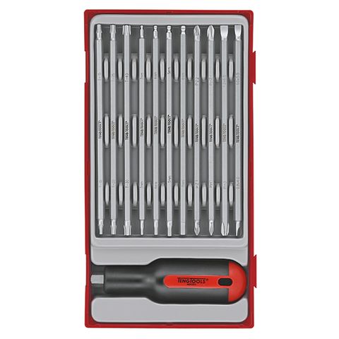 TENG 12PCE MD DOUBLE-END SCREWDRIVER SET - TC-TRAY