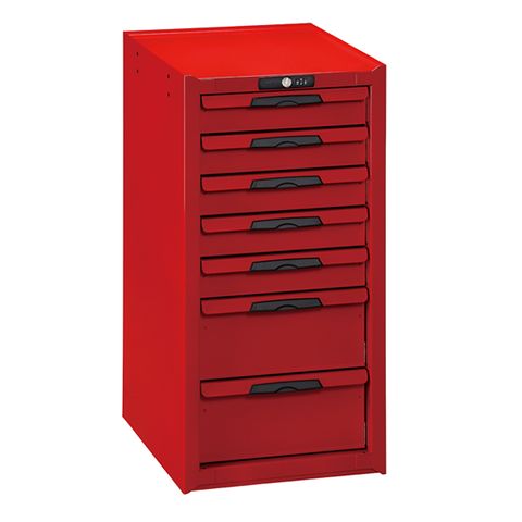 TENG PRO SIDE CABINET, 7 DRAWERS, RED