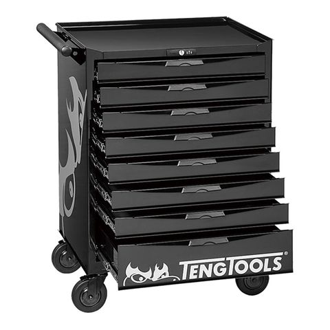 TENG 26" PRO ROLL CABINET, 8 DRAWERS, BLACK