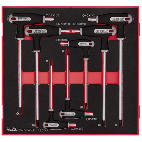 TENG 7PCE TORX TP/TPX T-HANDLE SET 10-40 -TED-TRAY