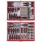 TENG 1185PCE 53" 19 DRAWER STACK TOOL KIT, METRIC & IMPERIAL, PS TRAYS, RED