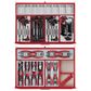 TENG 1185PCE 53" 19 DRAWER STACK TOOL KIT, METRIC & IMPERIAL, PS TRAYS, RED