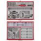 TENG 1185PCE 53" 19 DRAWER STACK TOOL KIT, METRIC & IMPERIAL, PS TRAYS, RED