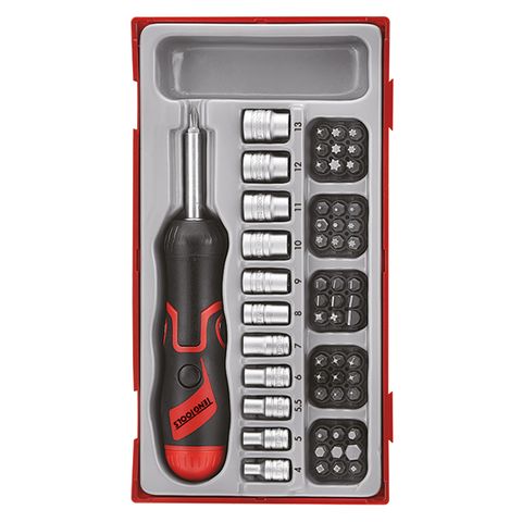 TENG 64PCE MD RATCHET SCREWDRIVER BITS & SOCKET SET - TC-TRAY