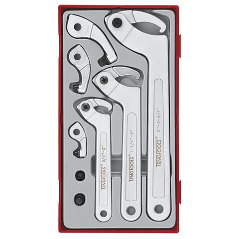 TENG 8PCE HOOK & P WRENCH SET - TC-TRAY