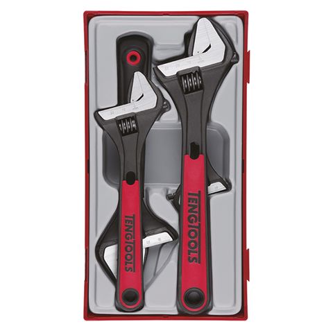 TENG 4PCE ADJUSTABLE WRENCH SET - TC-TRAY