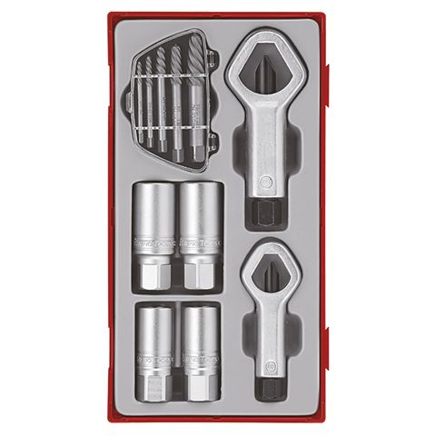 TENG 11PCE STUD & NUT REMOVER SET - TC-TRAY