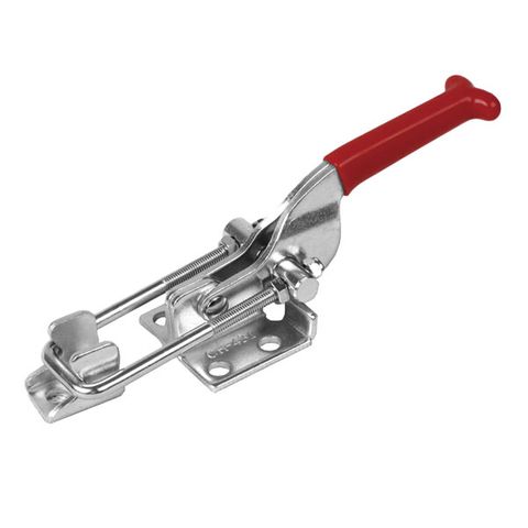 TOGGLE CLAMP, STAINLESS STEEL, LATCH, FLANGED BASE, 318KG CAP, 87MM REACH