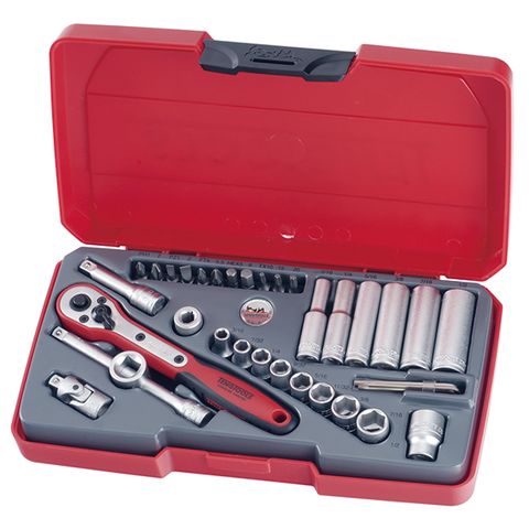 TENG 35PCE 1/4" DR. IMPERIAL REG/DEEP SOCKET SET