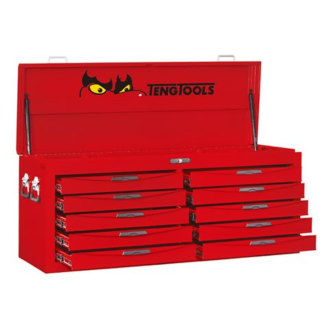 TENG 53" PRO TOP BOX, 10 DRAWERS, RED