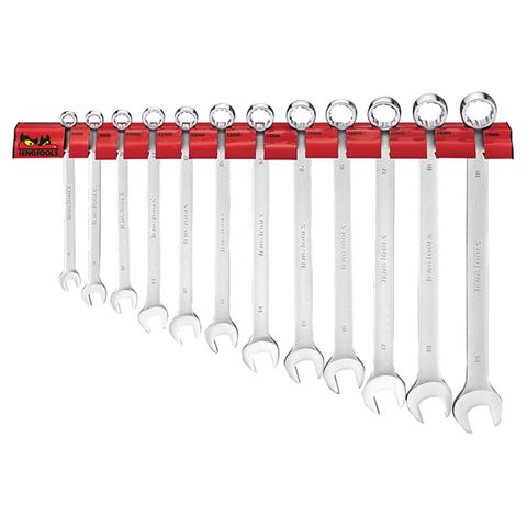 TENG 12PC LMP METRIC SPANNER SET 8-19MM W/ WALL RACK