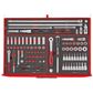 TENG 249PCE 26" 13 DRAWER STACK TOOL KIT, METRIC, EVA TRAYS, RED