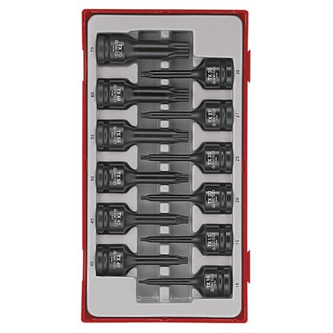 TENG 12PCE 1/2" DR. TX SOCKET SET TX10-70 - TC-TRAY