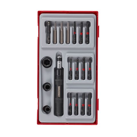 TENG 19PCE 1/4" DR. IMPACT DRIVER SET - TC-TRAY