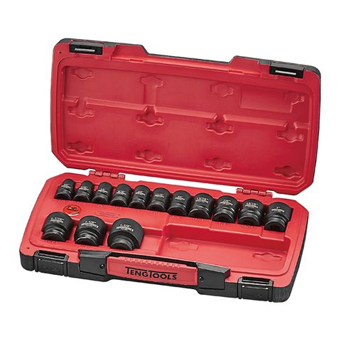 TENG 18PCE 1/2" DR. AF REG. IMPACT SOCKET SET 6-PNT