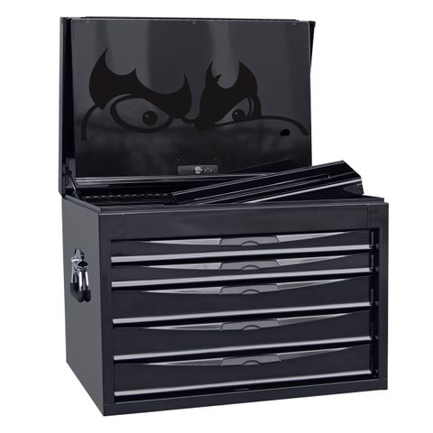 TENG 204PCE 26" 5 DRAWER CHEST TOOL KIT, METRIC, PS TRAYS, BLACK