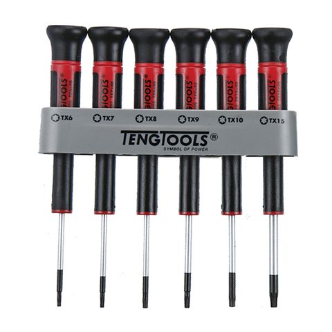 TENG 6PCE MD MINI TX SCREWDRIVER SET W/ HOLDER