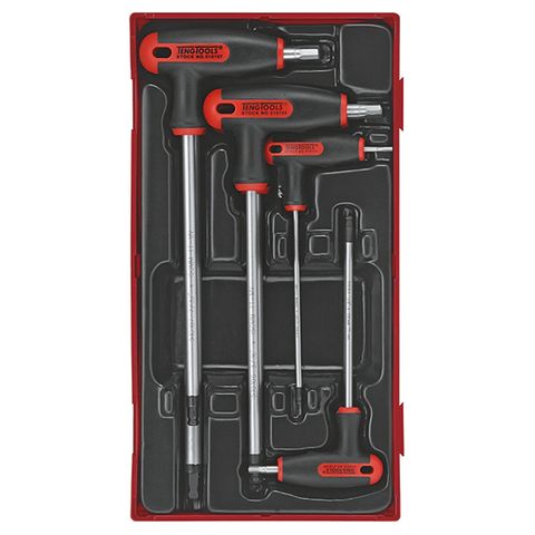 TENG 7PCE T-HANDLE AF HEX DRIVER SET - TC-TRAY