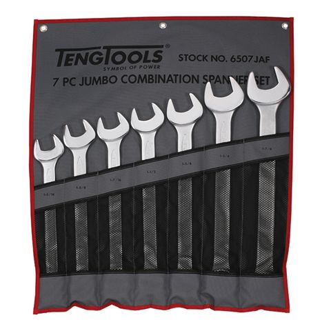 TENG COMBINATION AF SPANNER SET W/WALLET, 7PCE, 1-15/16-1-7/8"