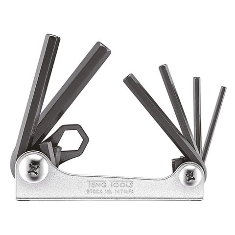 TENG FOLDING AF HEX KEY SET, 6PCE. 1/8"-3/8"