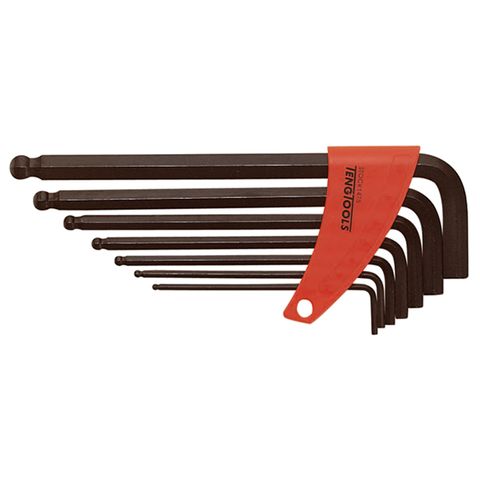 TENG BALL-END METRIC HEX KEY SET, 7PCE, 2.5MM-10MM