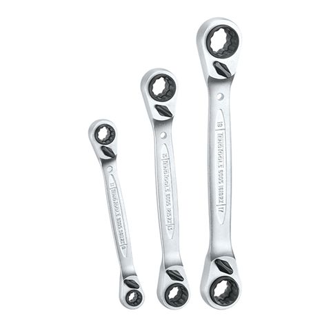 TENG MULTI DRIVE RATCHET RING SPANNER SET, 3PCE