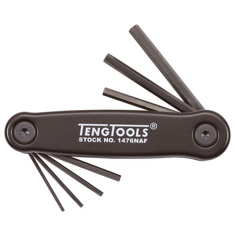 TENG FOLDING AF HEX KEY SET, 7PCE, 1/16"-7/32"