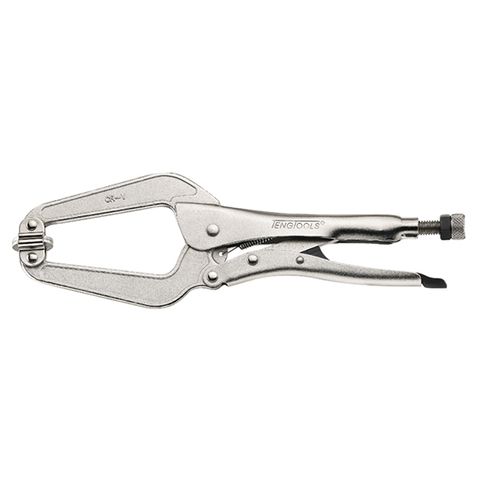 TENG 12" LONG C-CLAMP LOCK PLIER (NP) W/SWIVEL PAD