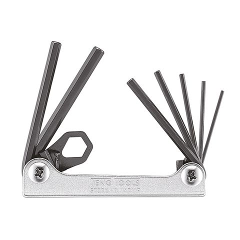 TENG FOLDING AF HEX KEY SET, 7PCE, 1/6"-7/32"