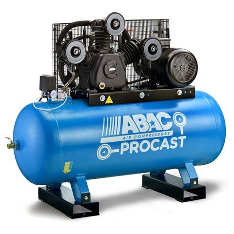 ABAC AIR COMPRESSOR, BELT DRIVE STATIONARY 3 PHASE, 7.5HP, 270LTR, FAD 950 L/MIN