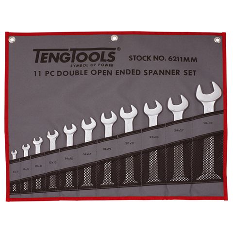 TENG DOUBLE OPEN-END SPANNER SET, 11PCE 6-32MM