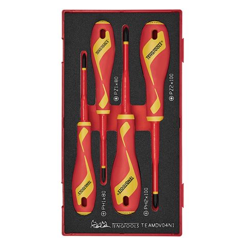 TENG 4PCE SCREWDRIVER SET INSULATED PH/PZ