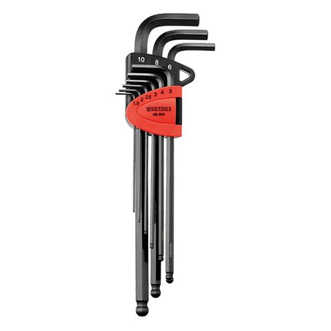 TENG EXTRA LONG BALL-END HEX KEY SET, 9PCE, 1.5MM-10MM