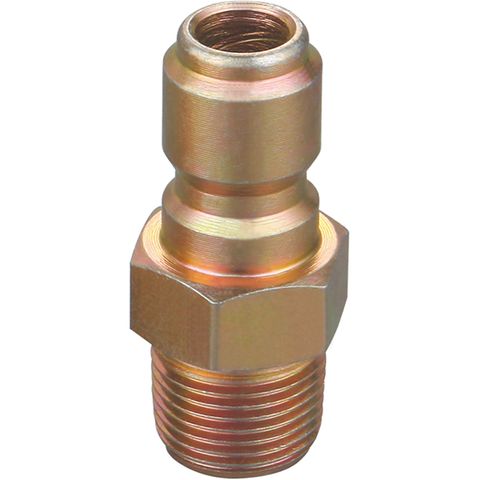 QUICK CONNECT 3/8" BSP PLUG TO 3/8" MALE THREAD, TO SUIT PRESSURE WASHER