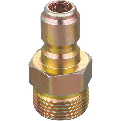 QUICK CONNECT 3/8" BSP PLUG TO M22 MALE THREAD, TO SUIT PRESSURE WASHER