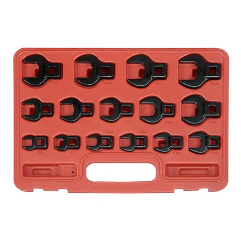 RYTOOL 15PC 3/8 DR. METRIC CROWSFOOT WRENCH SET