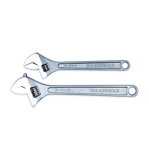 MAXPOWER - 2PC ADJUSTABLE WRENCH SET, 15"& 18"