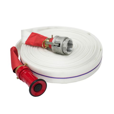 WATER FIRE FIGHTING HOSE LAY FLAT 38MM X 20MTR WITH CAM LOCK FITTINGS