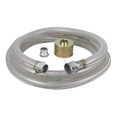 WATER TRANSFER SUCTION HOSE 76MM X 7MTR WITH CAM LOCK FITTING & FILTER