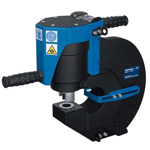 HOLEMAKER DOUBLE ACTION HYDRAULIC PUNCH, 47 TON, 27MM DIAMETER X 16MM THICK CAP, 110MM THROAT